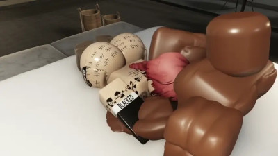 Makima gets blacked and breeded by a rough black bull