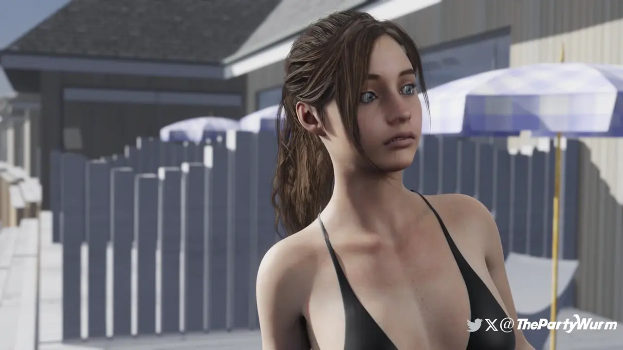 RE2: Claire watches Ada give blowjob