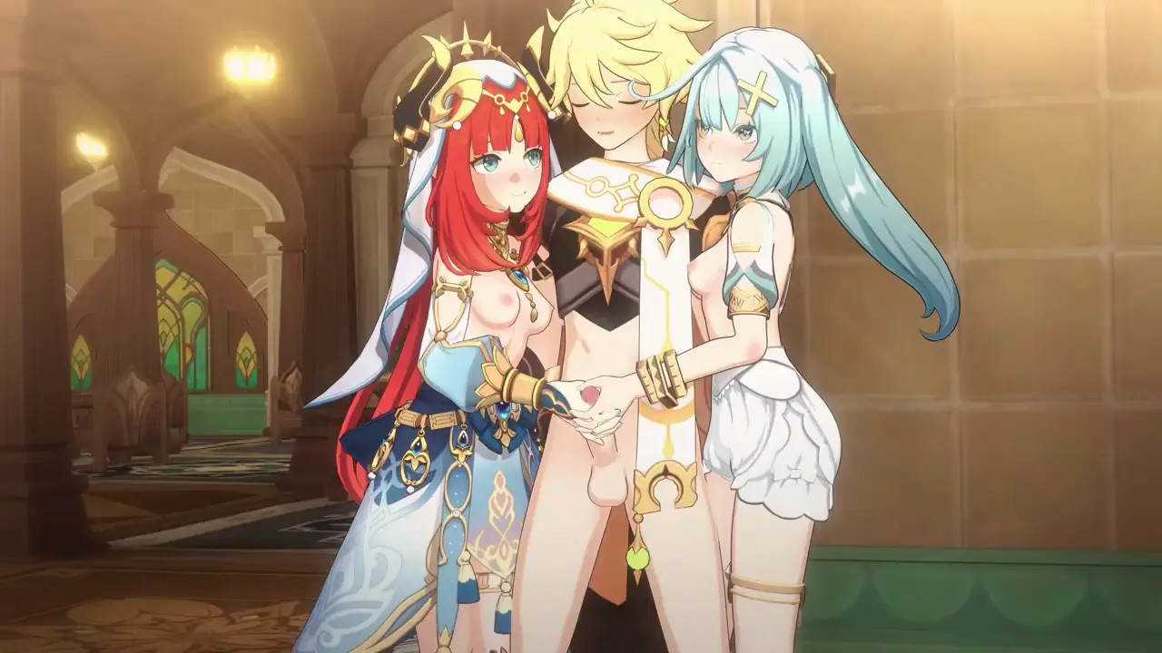 Nilou & Faruzan Double HJ ANIMATION (4K) (Topless) [PastaPaprika]