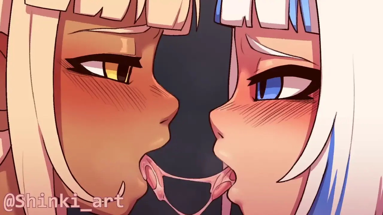 Lesbian/futa kissing compilation