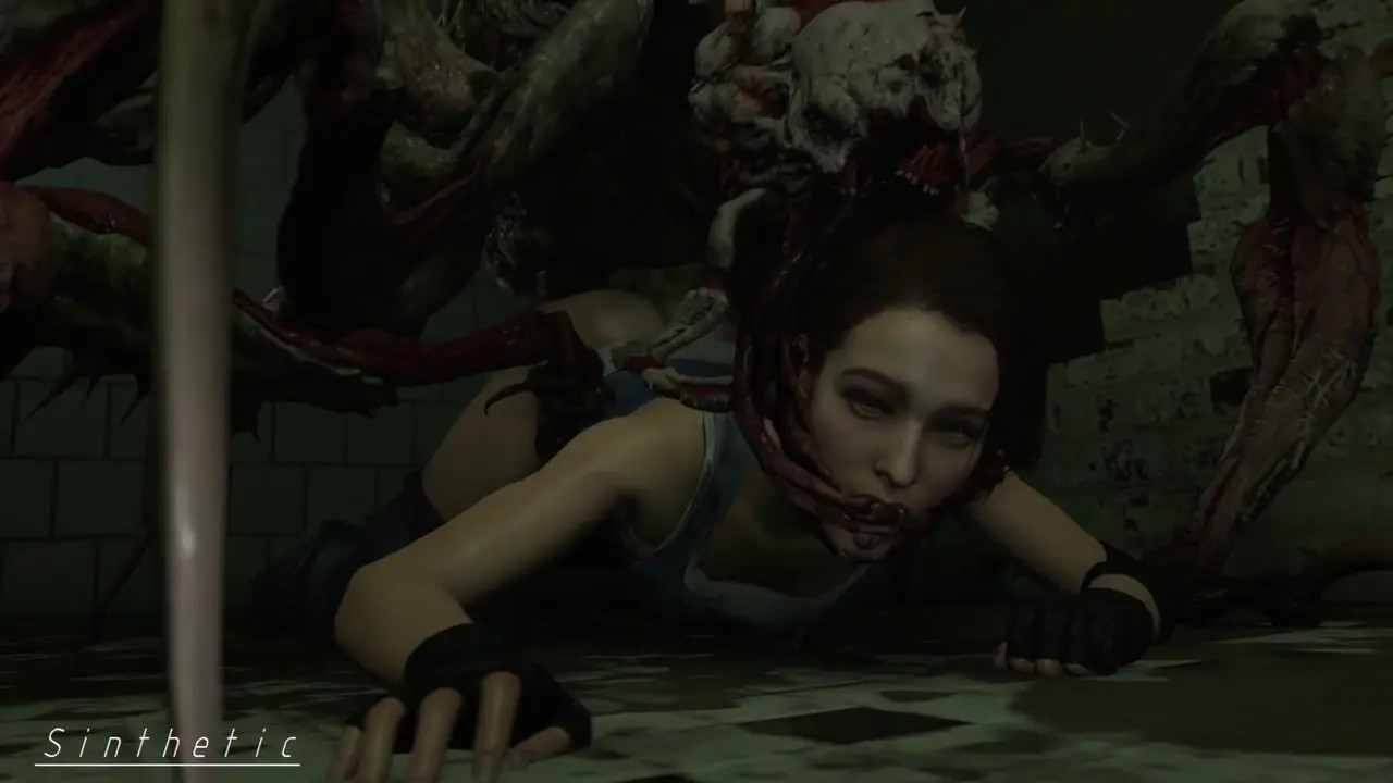 Drain Deimos Fucks And Inseminates Jill Valentine