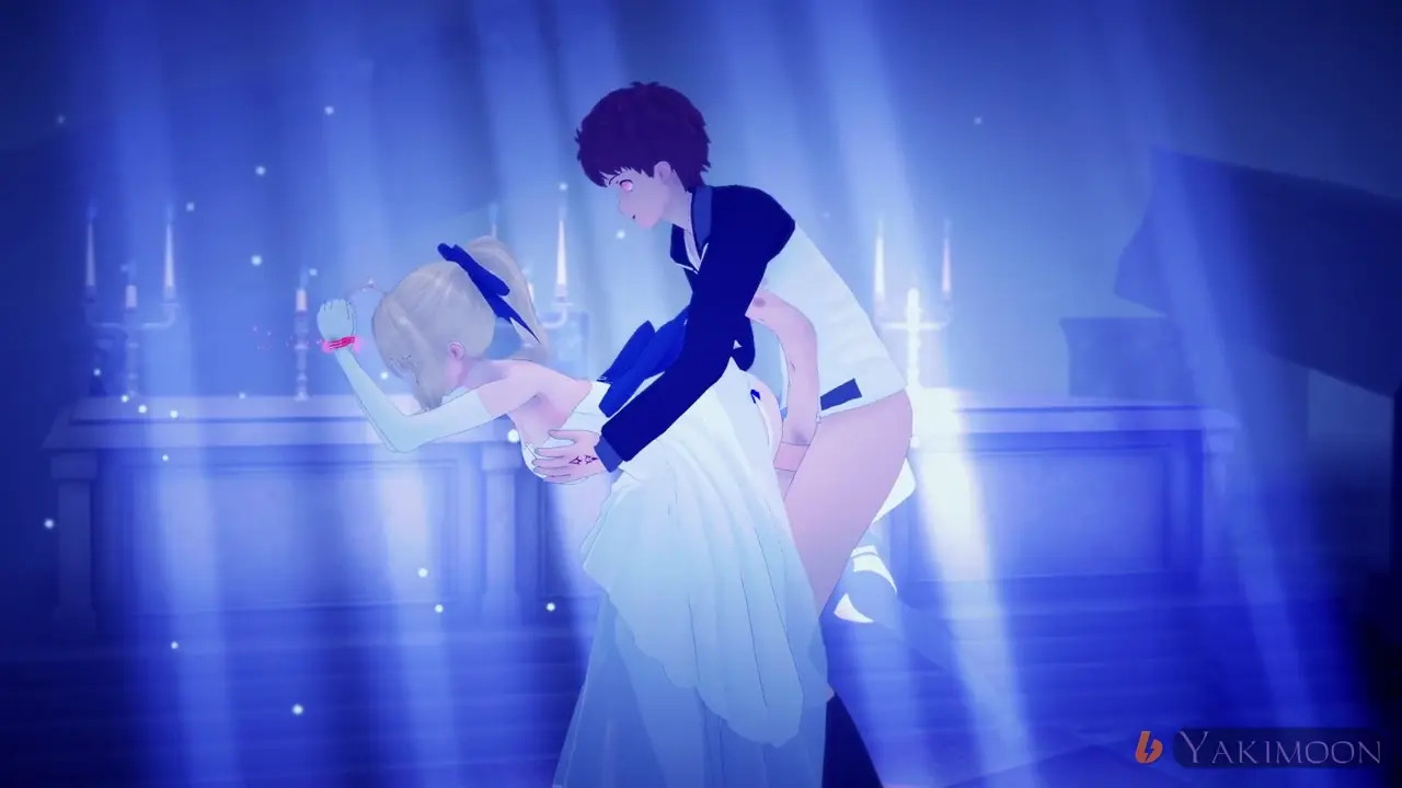 Artoria Pendragon raped by Shirou Emiya under mind control full animation