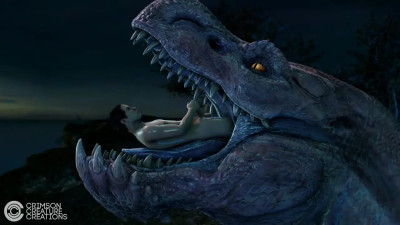 Oral vore by crimsoncreature