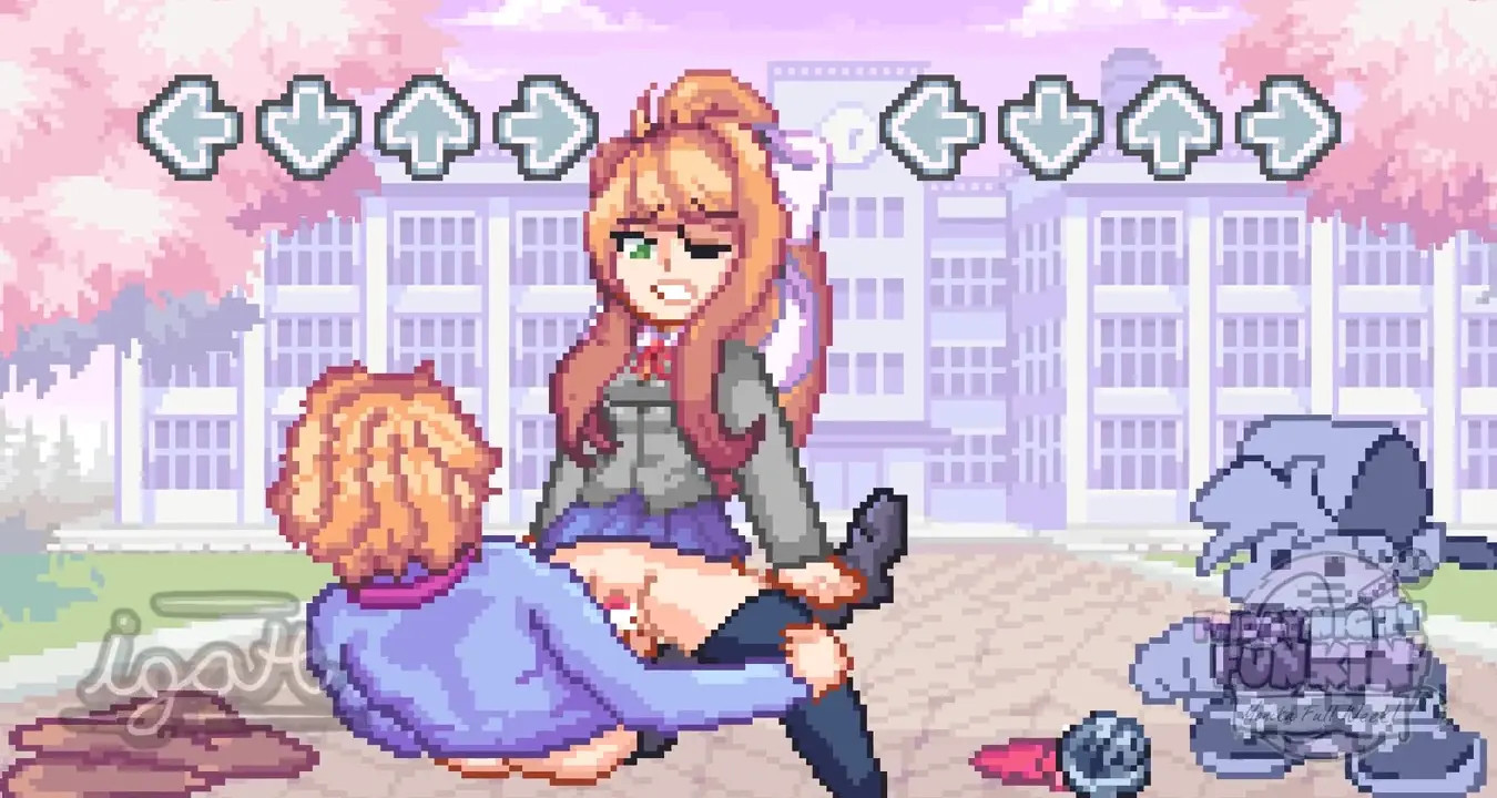 Senpai and Monika (made by igotahangova)