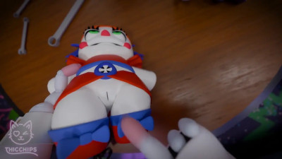 Circus baby plushie get stuffed
