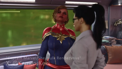 Captain Marvel and She-Hulk have a little fun...