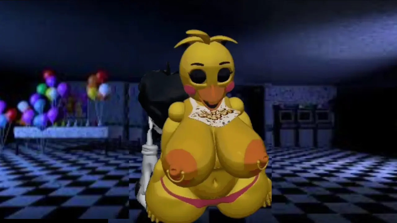 toy chica playing with Marcos The Hedgehog's dick