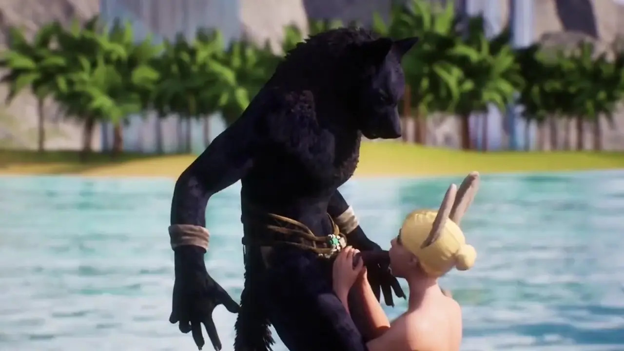 Wild Life - Blonde Bunny Girl Fucked by Werewolf