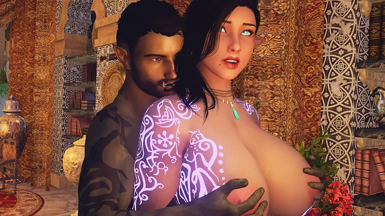 Thigh worship (Male on Futa)