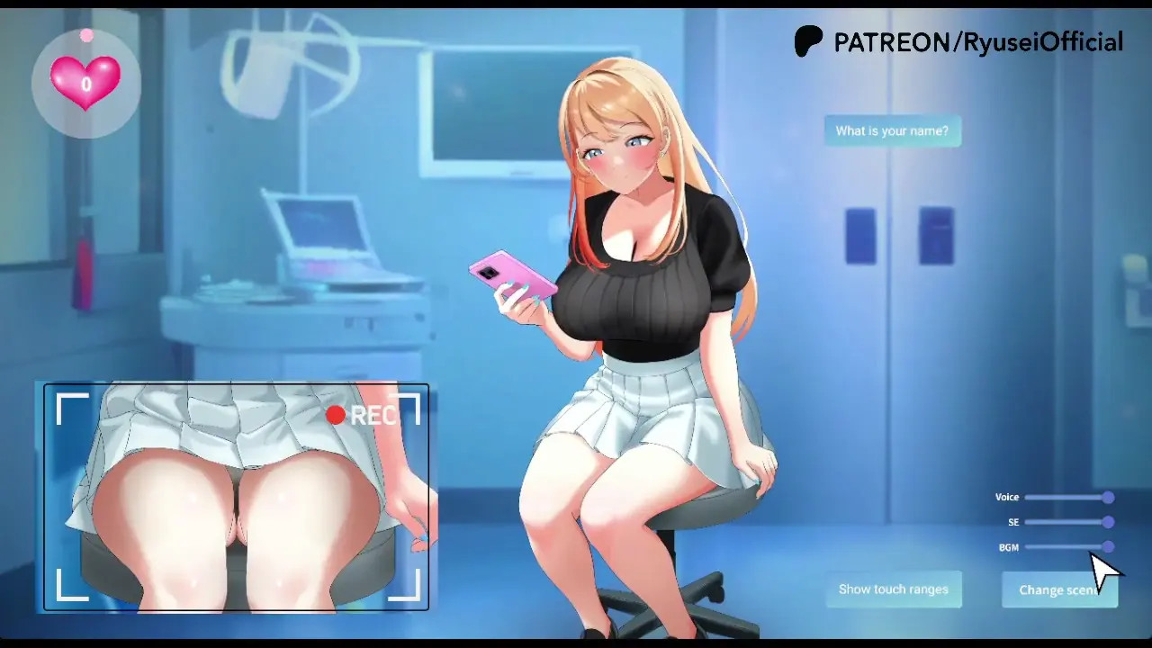 Touch the Blonde College Babe Health Check Time [Full Game]