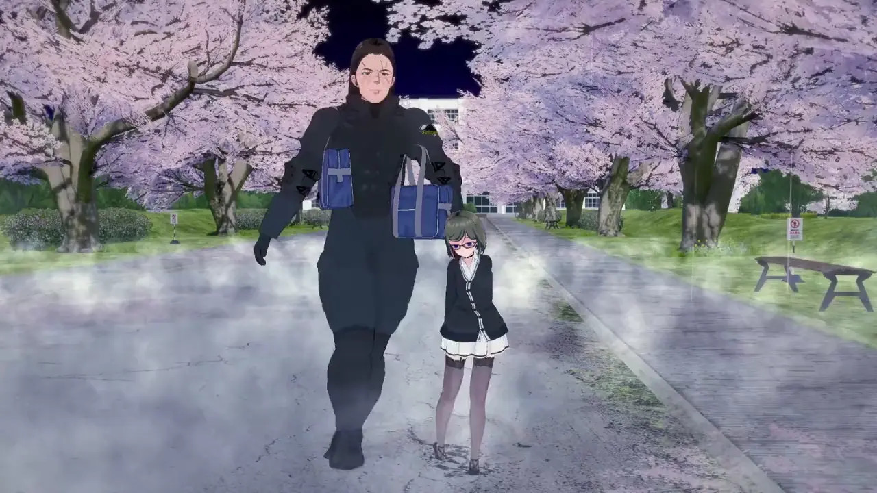 Visiting home with her servants HMV