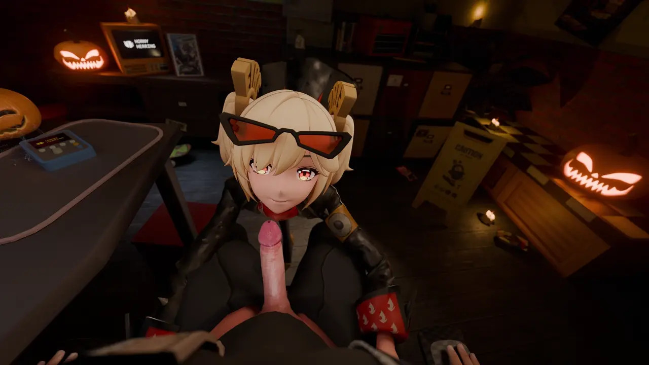 (4K) Burnice - Halloween Animation! [Horny Herring Studios]