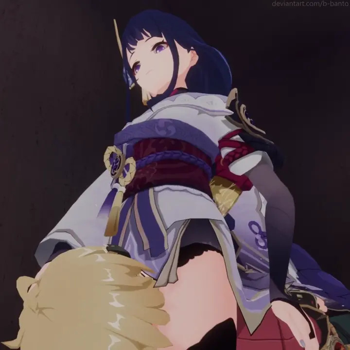 Raiden Shogun Femdom Smother Headscissors