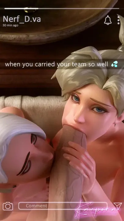 Mercy & Ashe blowjob D.va