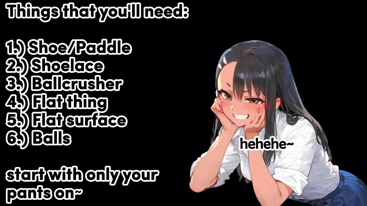 "Senpai, can I tease your balls?~" | JOI | (Femdom, Hard CBT, Ballbusting Only)