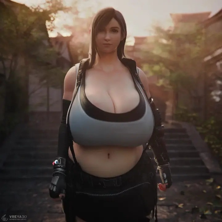 Tifa Walking [Chubby&Clothed][Vreya3D][4K60FPS]