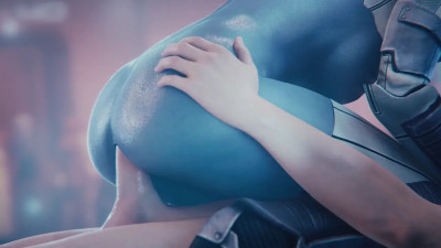 Liara rides shepherds cock