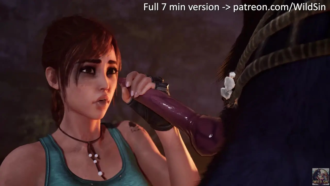 Young Lara Croft fucks a Werewolf