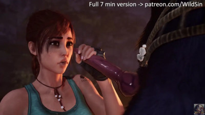 Young Lara Croft fucks a Werewolf