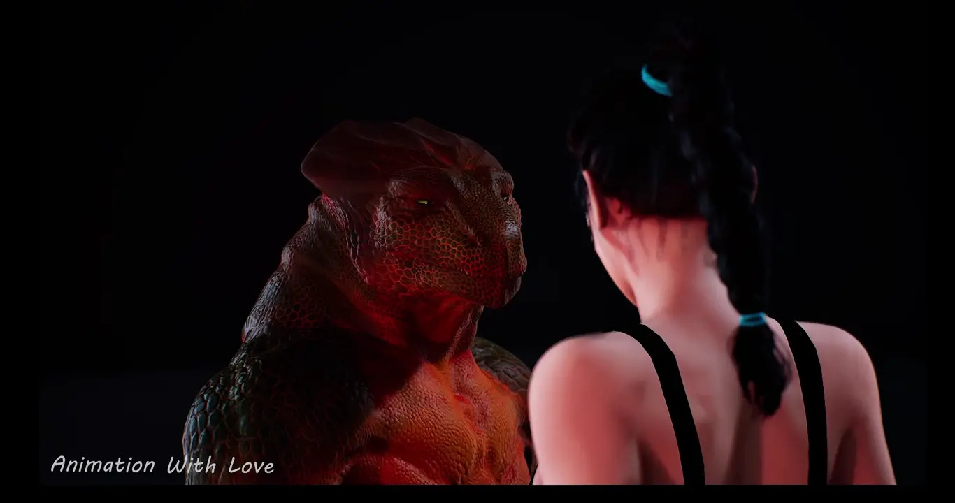 Dragon Fucks a Gorgeous Girl in Every Hole With His Double Cock