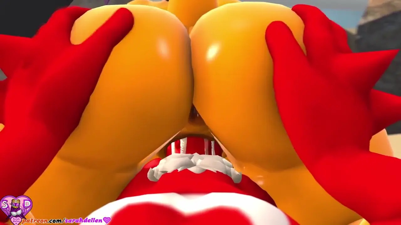 Knuckles and Rouge in the Beach