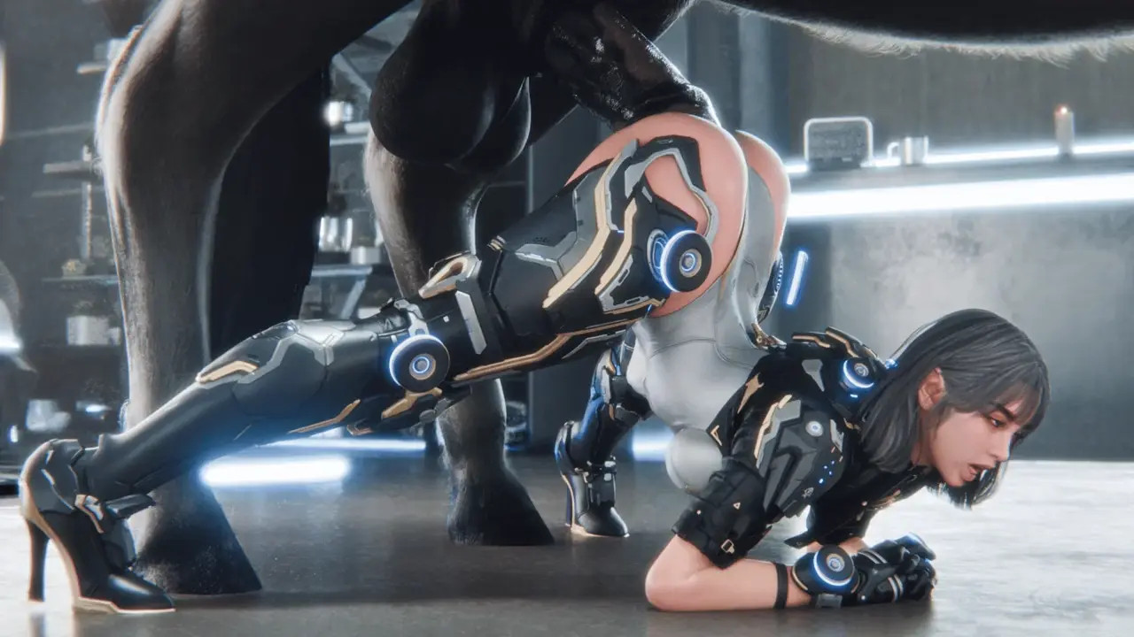 Ultimate bunny fucked by thick horsecock