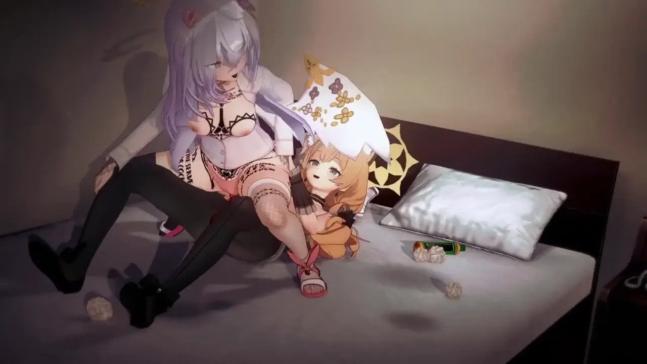 [Futa] Yuri Exchange between Shirasu Azusa and Iochi Mari ♥ (Part 1) (Bitter Jelly)
