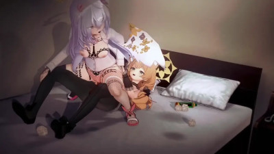 [Futa] Yuri Exchange between Shirasu Azusa and Iochi Mari ♥ (Part 1) (Bitter Jelly)