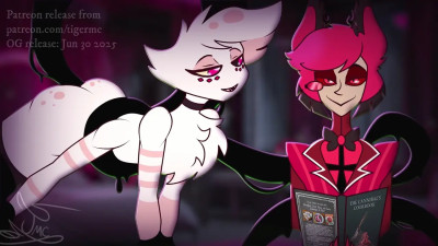 Alastor Tentacle Fucking Angel Dust While Reading [TigerMC]