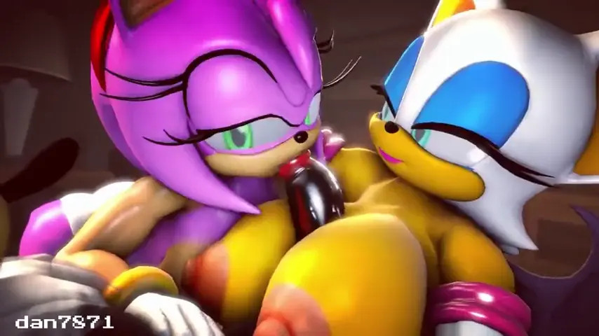 Amy and Rouge Sharing Shadow's Dick