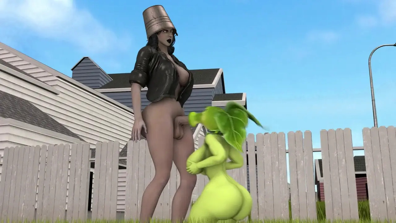 Peashooter x Futa Zombie (Plants vs Zombies)