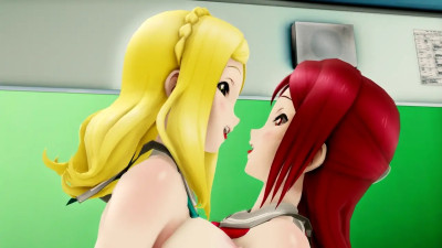 Mari x Riko futa horsecock