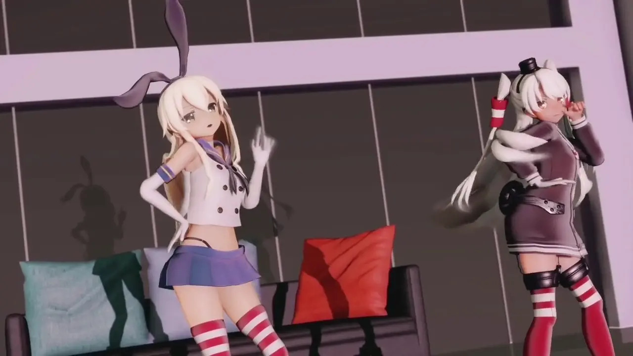 Shimakaze & Amatsukaze - Love Me If You Can [MMD R18] 000MMD