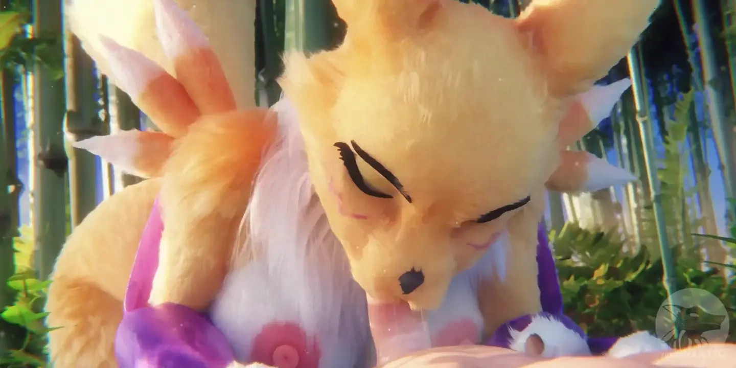 Renamon pleasing her master『Furromantic』
