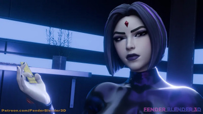 Raven vs Starfire (Futa on Futa animation)