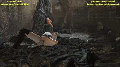 Miranda Lawson trapped in Xenomorph goo fucked hard by aliens