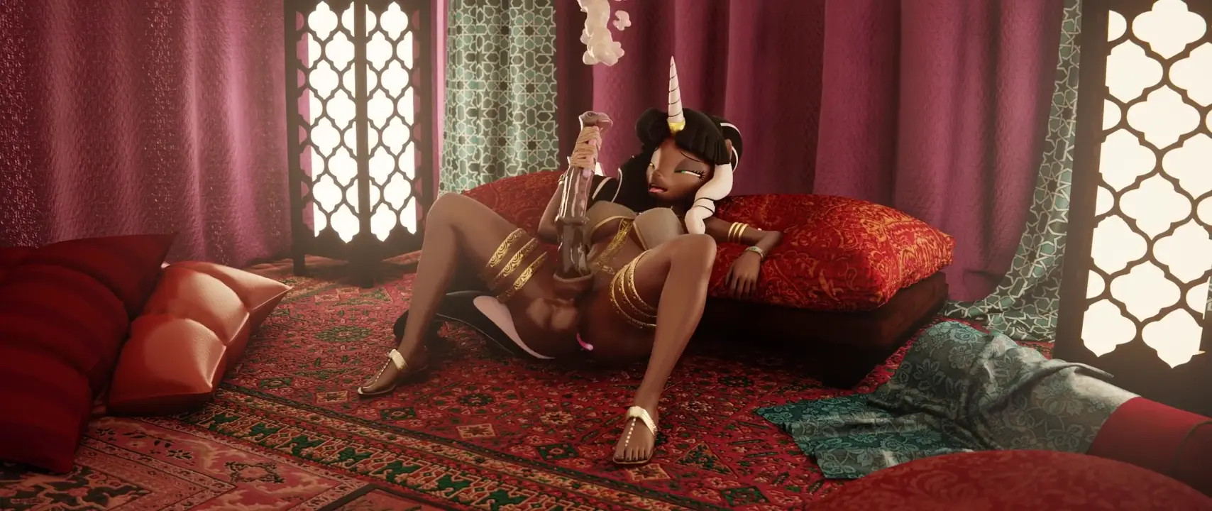 Aisha use a vibrator