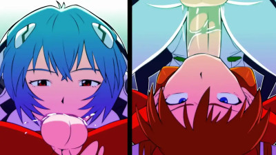 Rei X Asuka Futanari - (Divine Wine)