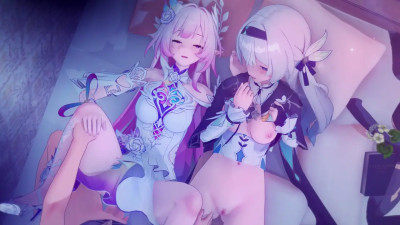 Cyrene and Firefly Having Fun Honkai Star Rail