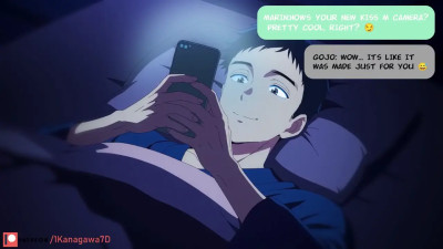 Gojo gets a pic from Marin