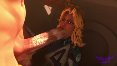 Invisible woman (Sue Storm) and Angela blowjob