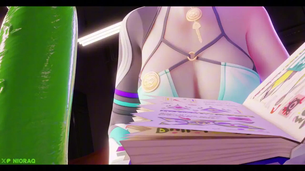 Lucia playing with her ethereal dildo