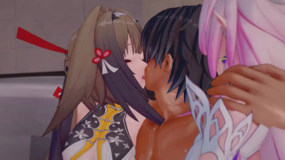 Cyrene And Ye shenguang Havingfun In The Pool