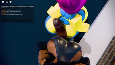 Noob girl gets caught and fucked by Emely (roblox)