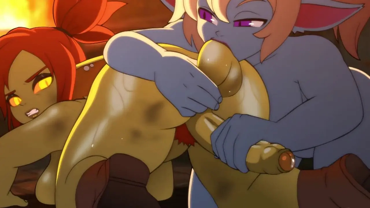 Poppy milking a goblin