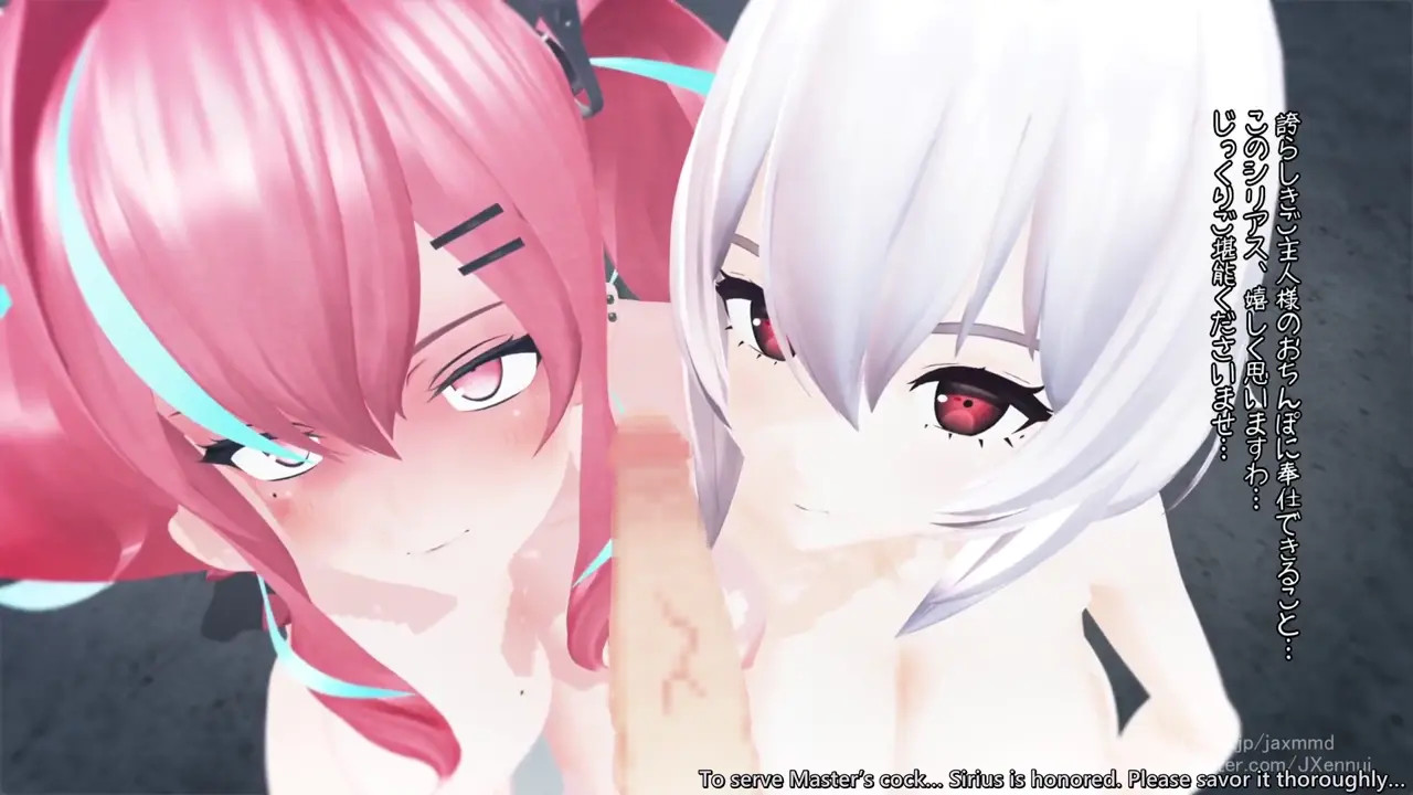 [Eng] Bremerton and Sirius’s Deep Double Hyottoko Blowjob