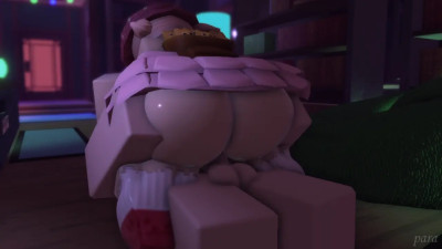 Fucking a cute waifu in library