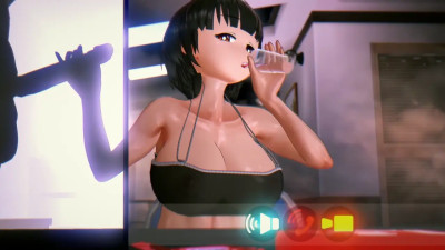 Girlfriend showing boyfriend her new favorite drink