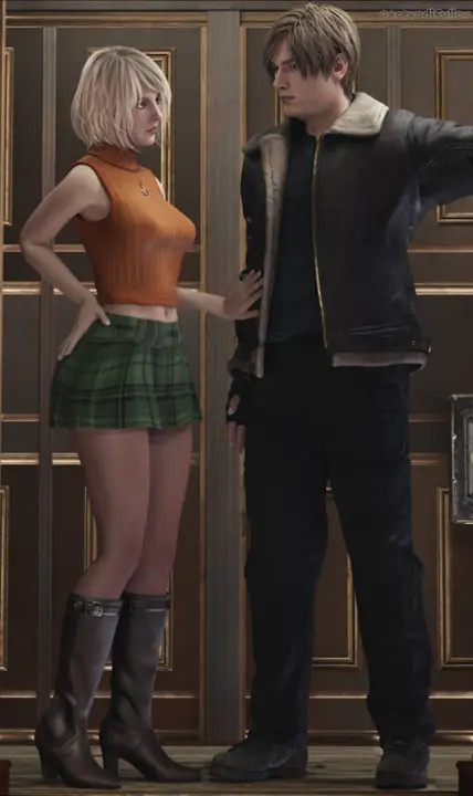 [Rus Sub] Ashley and Leon took a little break from mission