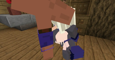Minecraft Fapcraft Jenny Mod - Artoria Pendragon in a block form sucking dick